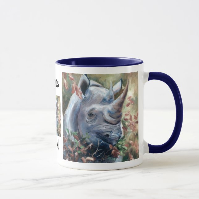 Caneca da regra dos Rhinos do rinoceronte (Direita)