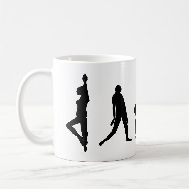 Caneca da silhueta da dança da dança (Esquerda)