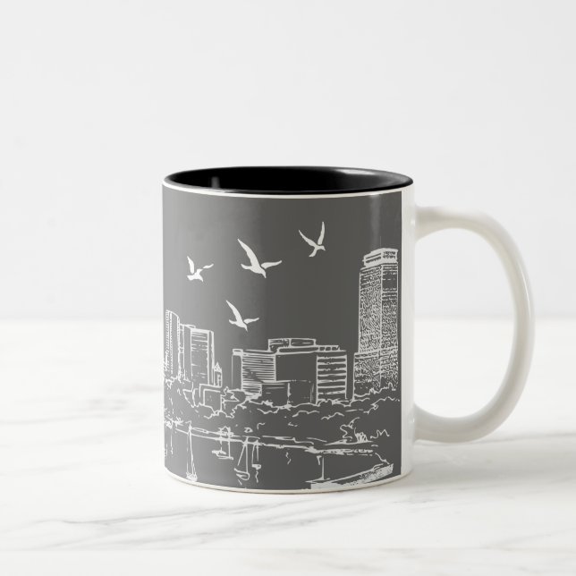 Caneca da skyline de Boston (Direita)