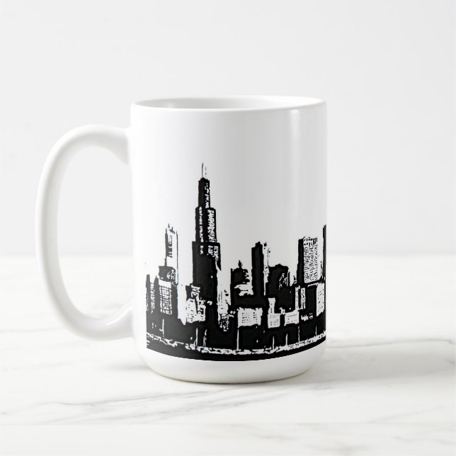Caneca da skyline de Chicago (Esquerda)