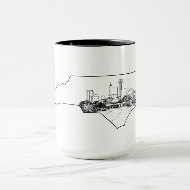 Caneca da skyline de Raleigh (Centro)