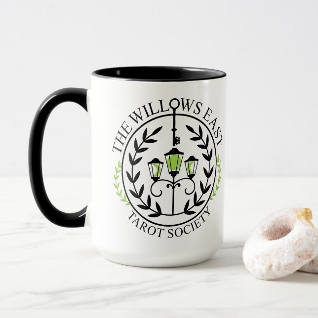 Caneca Da sociedade do leste de Tarot dos salgueiros (Com Donut)