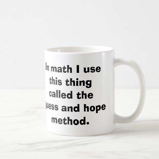 Caneca da suposição e da esperança da matemática (Direita)