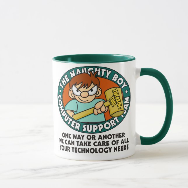 Caneca da tecnologia do computador do menino (Direita)