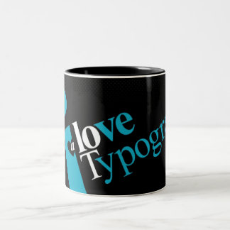 Caneca da tipografia do amor
