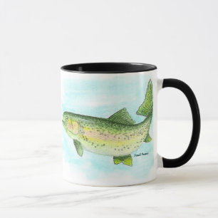 Caneca da truta da aguarela