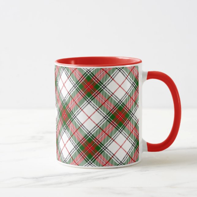 Caneca ~ da xadrez do Natal personalizado (Direita)