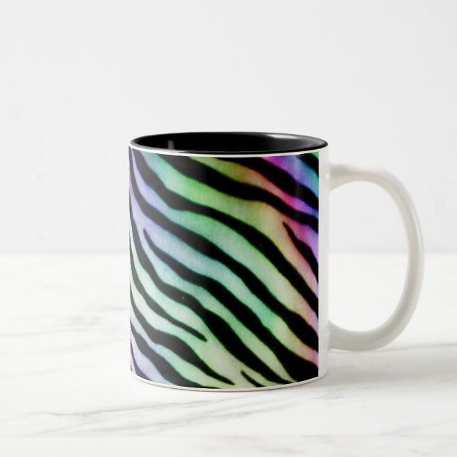 caneca da zebra do arco-íris (Direita)
