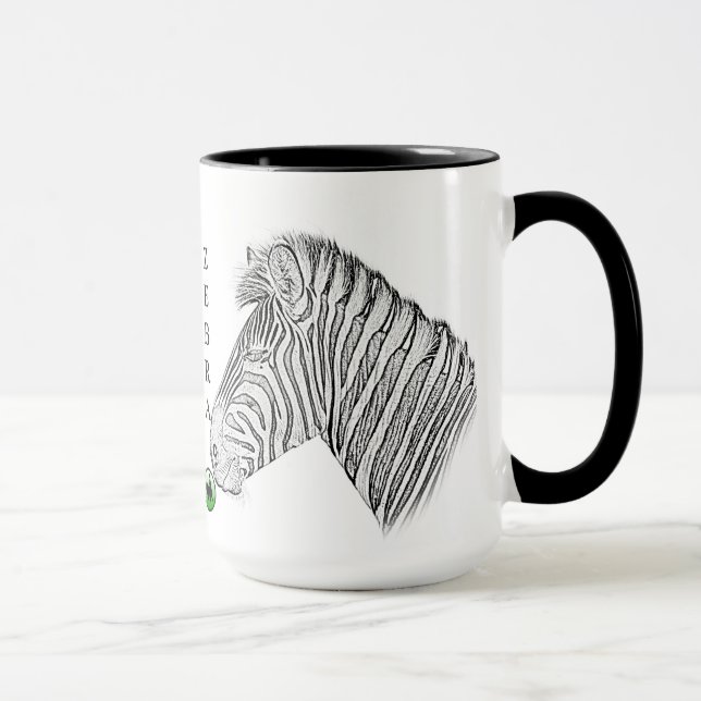 Caneca da zebra - série de África (Direita)