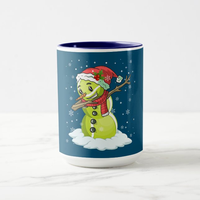 Caneca Dabbing Snowman Tênis Ball Tee Christmas Xmas (Centro)