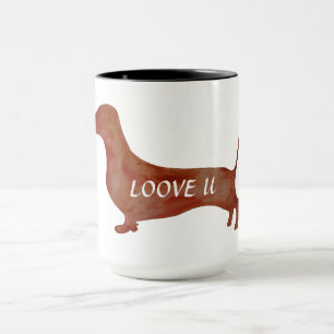 Caneca Dachshund Brown Dog Ringer Combo Mug