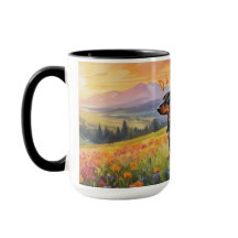 Dachshund Delight Mug, Elegância Canina Whimsical