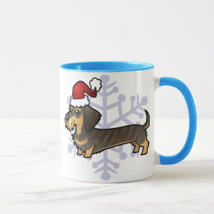 Caneca Dachshund do Natal (wirehair)