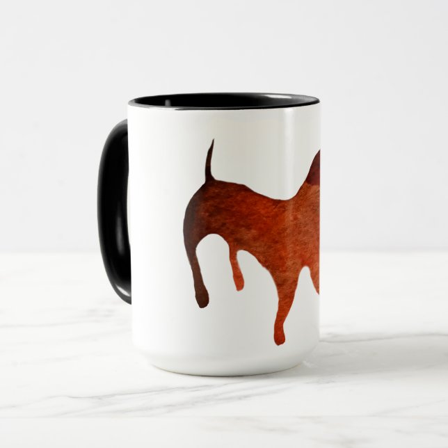 Caneca Dachshund Dog Ringer Combo Mug (Frente Esquerda)