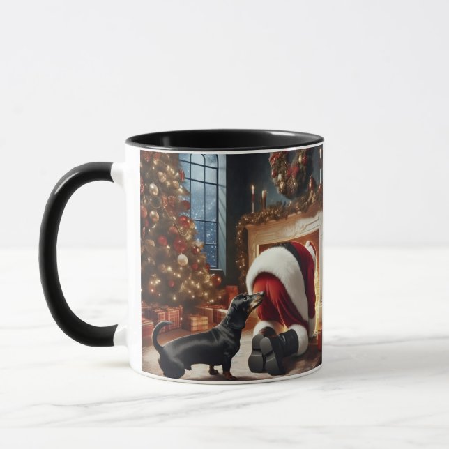Caneca Dachshund e Papai Noel  (Esquerda)