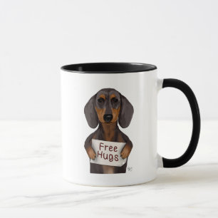 Caneca Dachshund Free Hugs