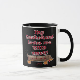 Caneca Dachshund Love Meter