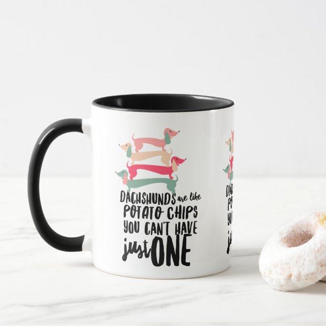 Caneca Dachshund Love Mug (Com Donut)