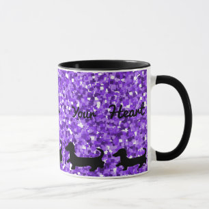 Caneca Dachshund Mug Doxie Gift Wiener Dog Silhouette
