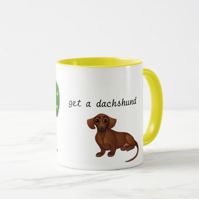 Caneca Dachshund Mug Quando A Vida Te Dá Limões (Frente Esquerda)