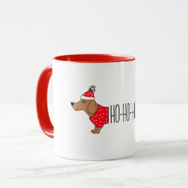 Caneca Dachshund Natal 11 oz - Mug de Bicicleta
