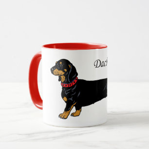 Caneca dachshund negro