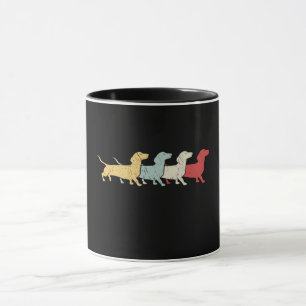 Caneca Dachshund Retro Vintage