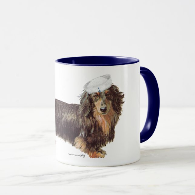 Caneca Dachshund Sailor (Frente Esquerda)