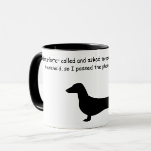 Caneca Dachshund Silhouette Funny Coffee Mug