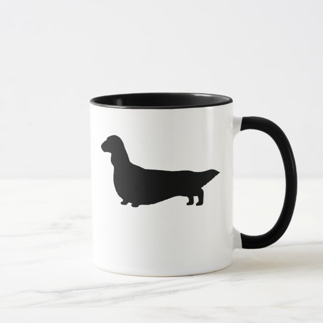 Caneca Dachshund Silhouette Wiener Doxie (Direita)