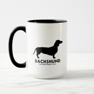 Caneca Dachshund Yin Yang Coffee Mug