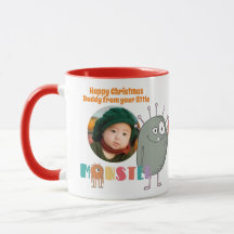 DAD Christmas PHOTO Gift Kids Cute Funny Monsters