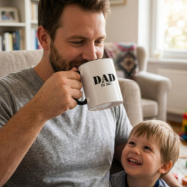 Caneca Dad Established Simple Bold Black Font