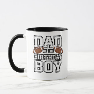 Caneca Dad of the Birthday Boy Football Lover Family birt