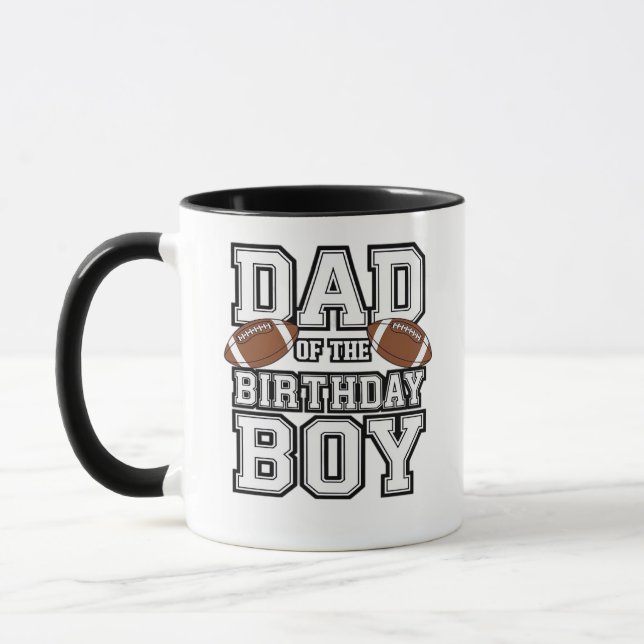 Caneca Dad of the Birthday Boy Football Lover Family birt (Esquerda)