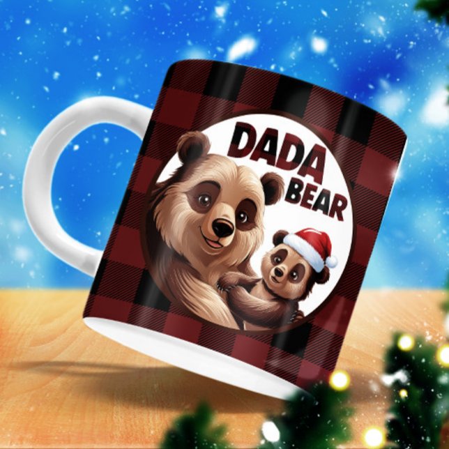 Caneca Dada Bear Bear Bear Christmas - Melhor presente pa (Criador carregado)