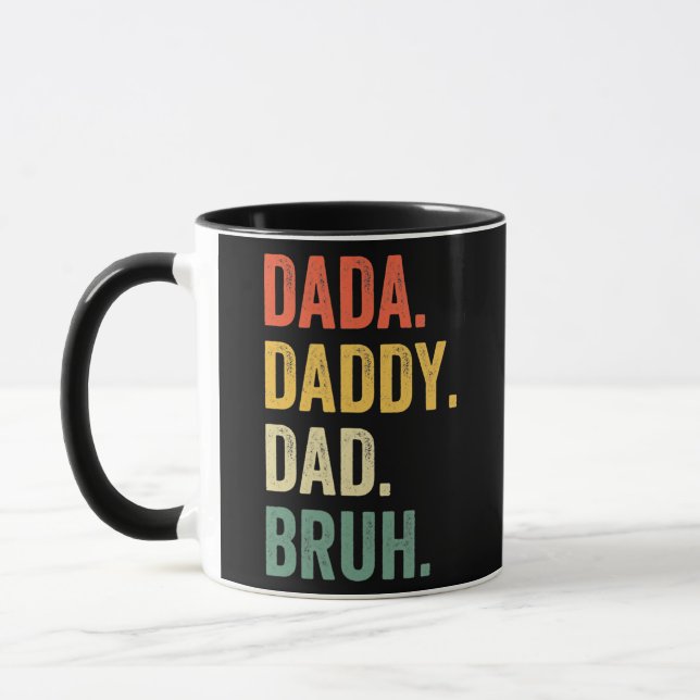 Caneca Dada Daddy Dad Bruh Father's Day Funny Dad Life (Esquerda)