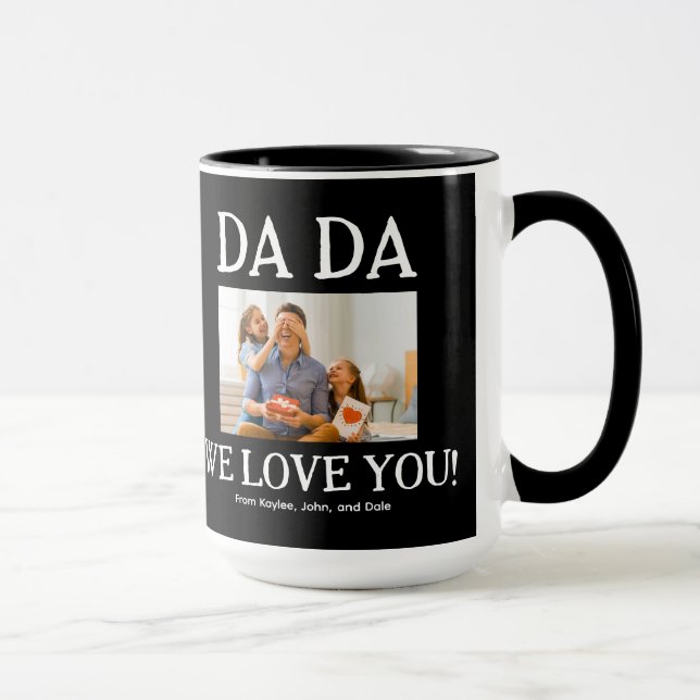 Caneca Dada Dia de os pais Aniversário Personalizado Pers (Direita)