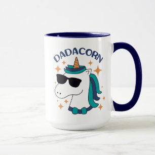 Caneca Dadacorn com óculos de sol