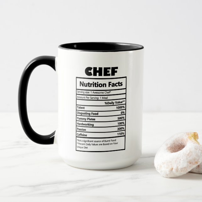 Caneca Dados de trabalho do Chef legal (Com Donut)
