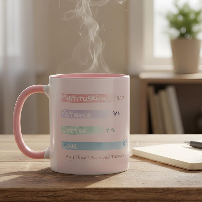 Caneca Dados Subjetivos | Pelos Números: Como Eu Sobreviv (Lifestyle Shot)