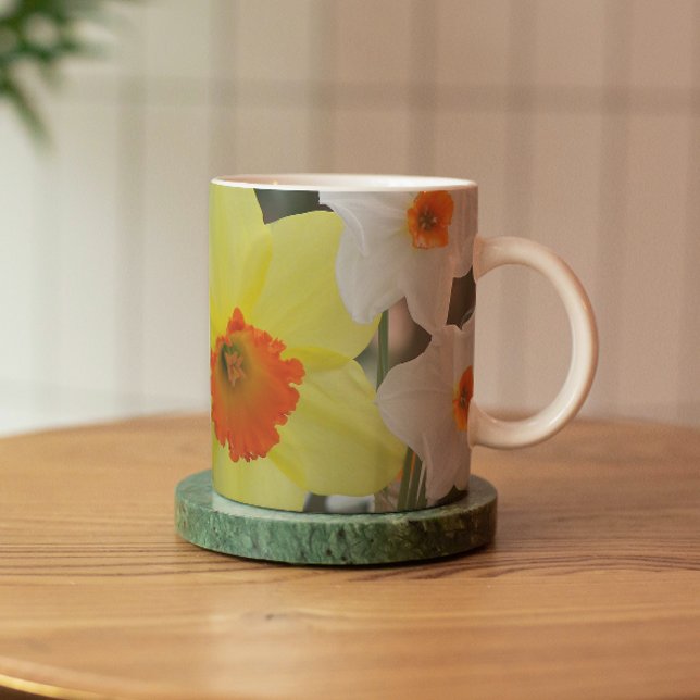 Caneca Daffodils Amarelo e Branco Floral (In Situ Coaster)