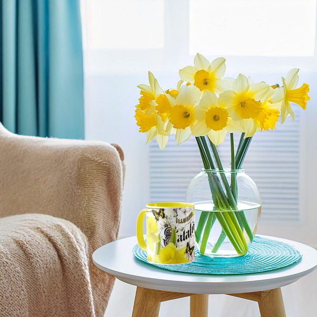 Caneca Daffodils de vindima (Criador carregado)