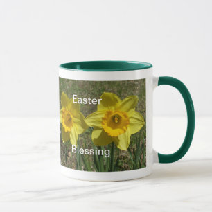 Caneca Daffodils do amarelo da Bênção-Dois da páscoa