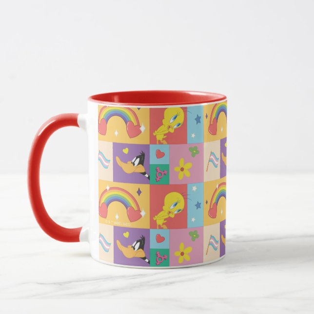 Caneca DAFFY DUCK™ & TWEETY™ - Pride Pattern (Esquerda)
