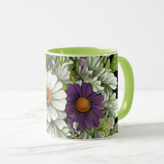 Caneca Daises em uma mug de Buquê Floral
