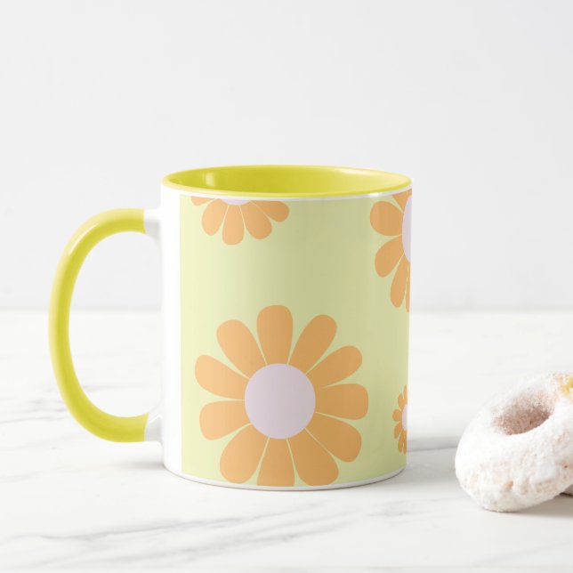 Caneca Daisy Green Orange (Com Donut)