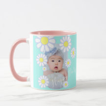 Daisy Simple Pastel Aqua Photo Baby