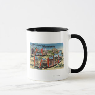 Caneca Dakota do Norte - Badlands - Cenas em Larga Letra