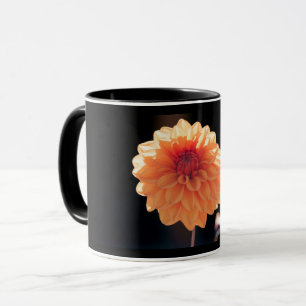 Caneca Dália Laranja - Fotografia Floral de Arte Fino